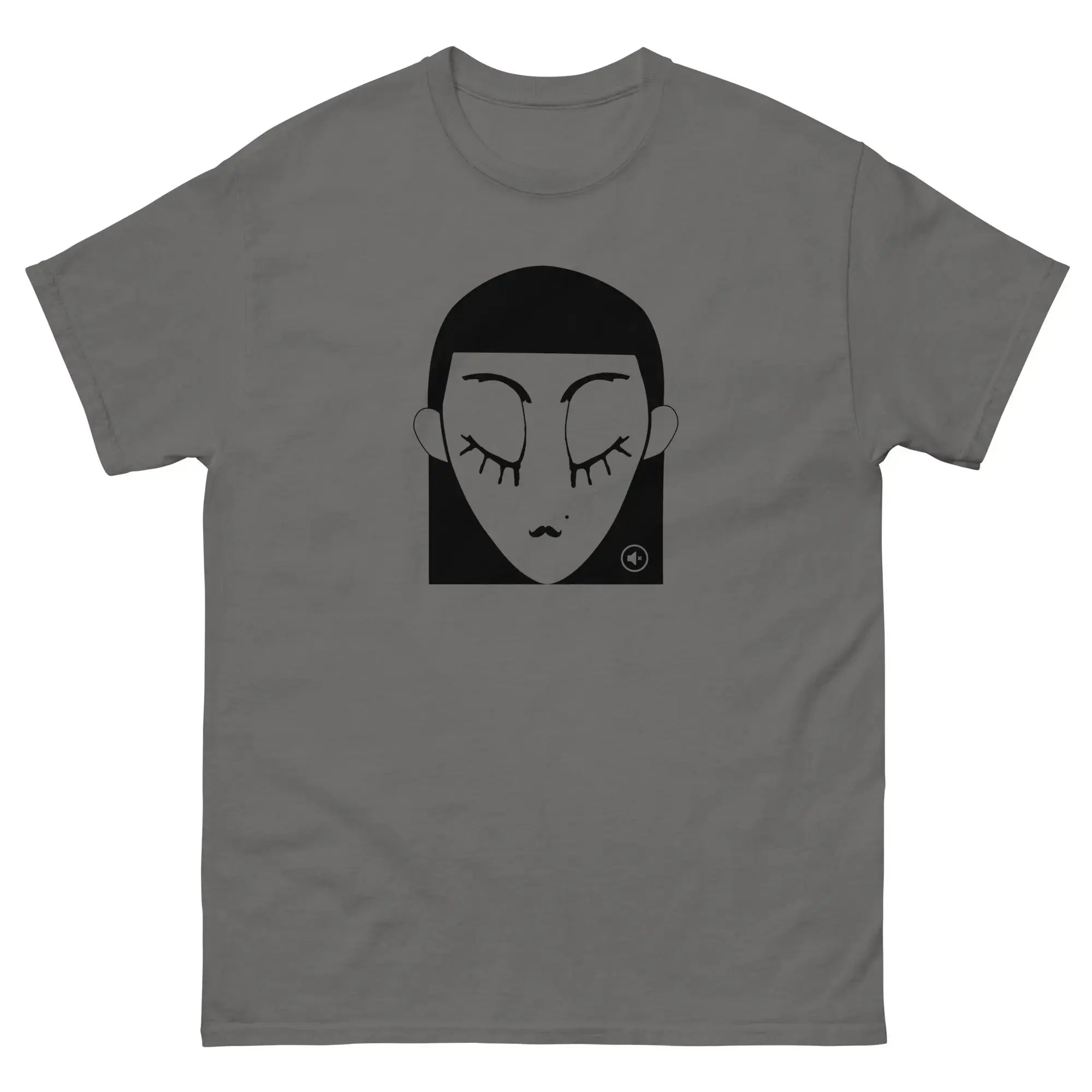 "Unisex graphic t-shirt Plain Black – minimalist streetwear Mute Mode"