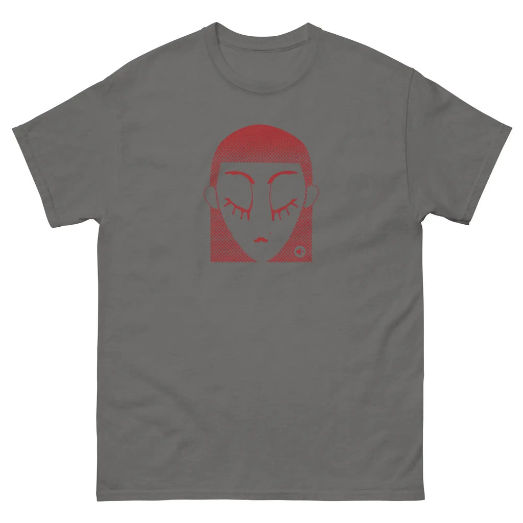 Unisex graphic t-shirt Red Dot – minimalist streetwear Mute Mode