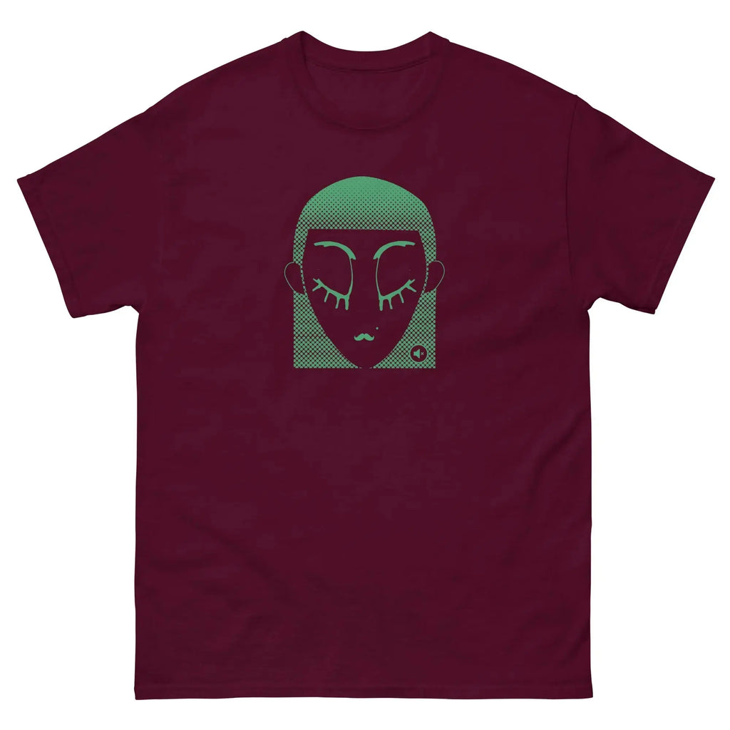 Unisex graphic t-shirt Green Dot – minimalist streetwear Mute Mode