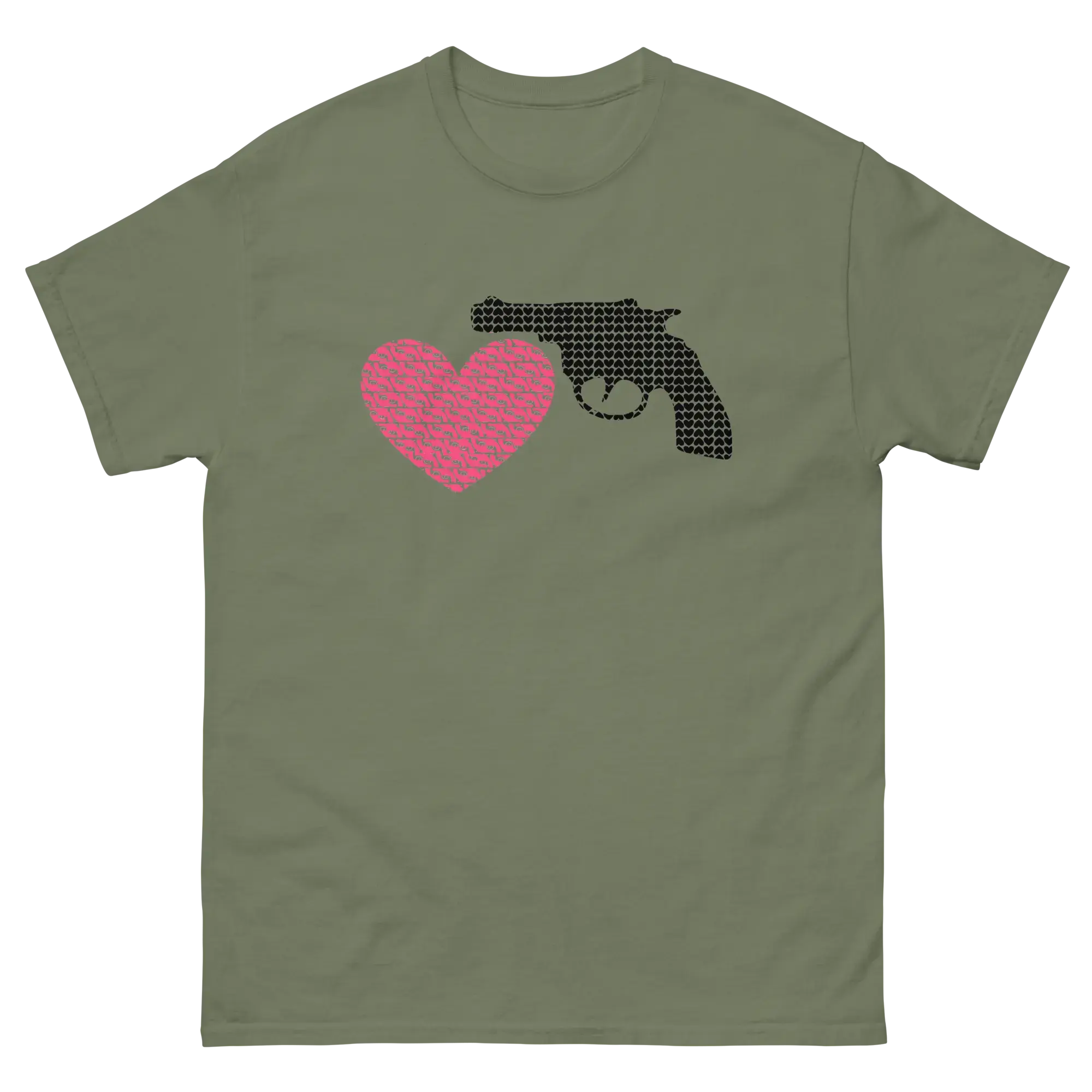 Unisex graphic statement t-shirt | Love Hate - Choose Love, Not Guns - trendsparent_ees