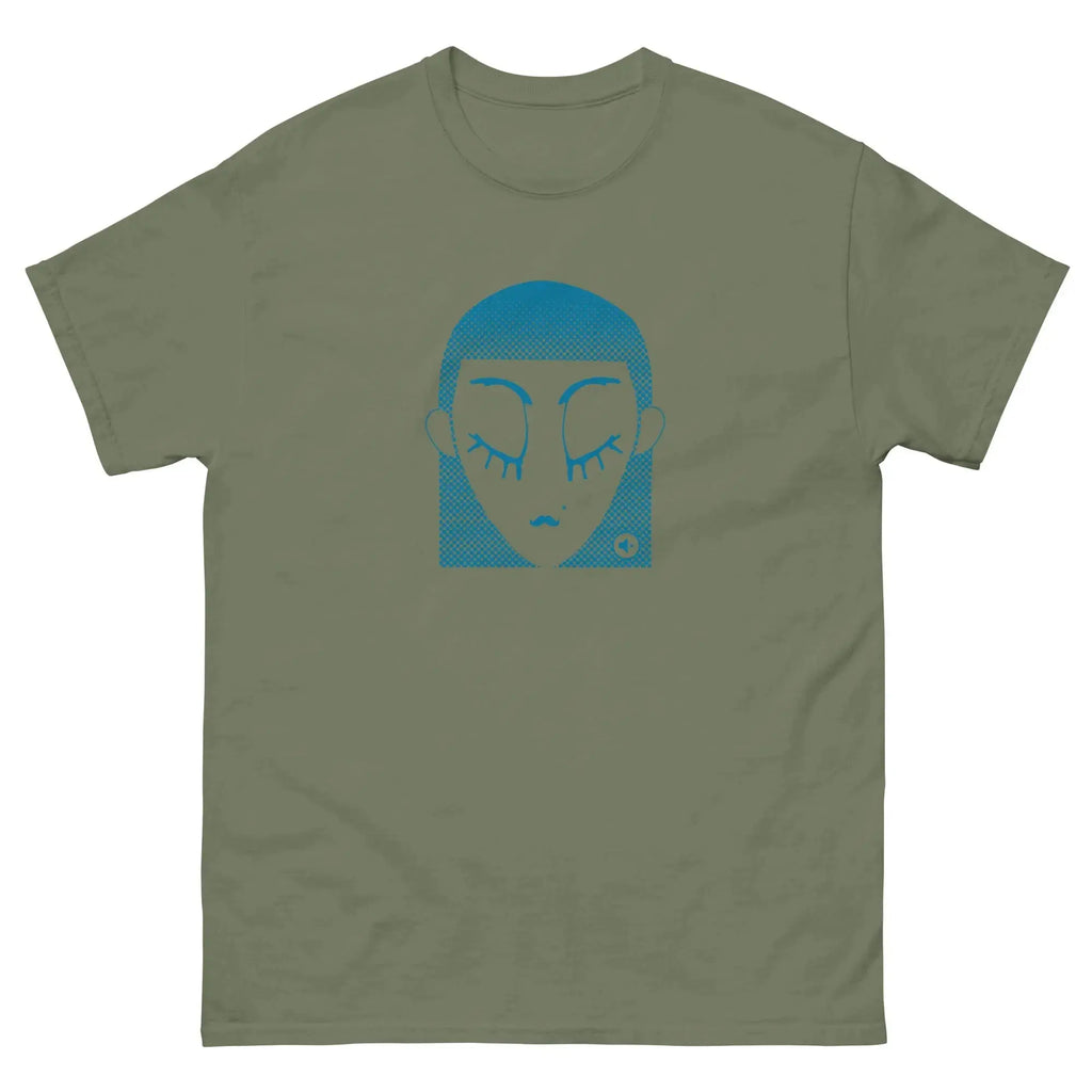 Unisex graphic t-shirt Blue Dot – minimalist streetwear Mute Mode