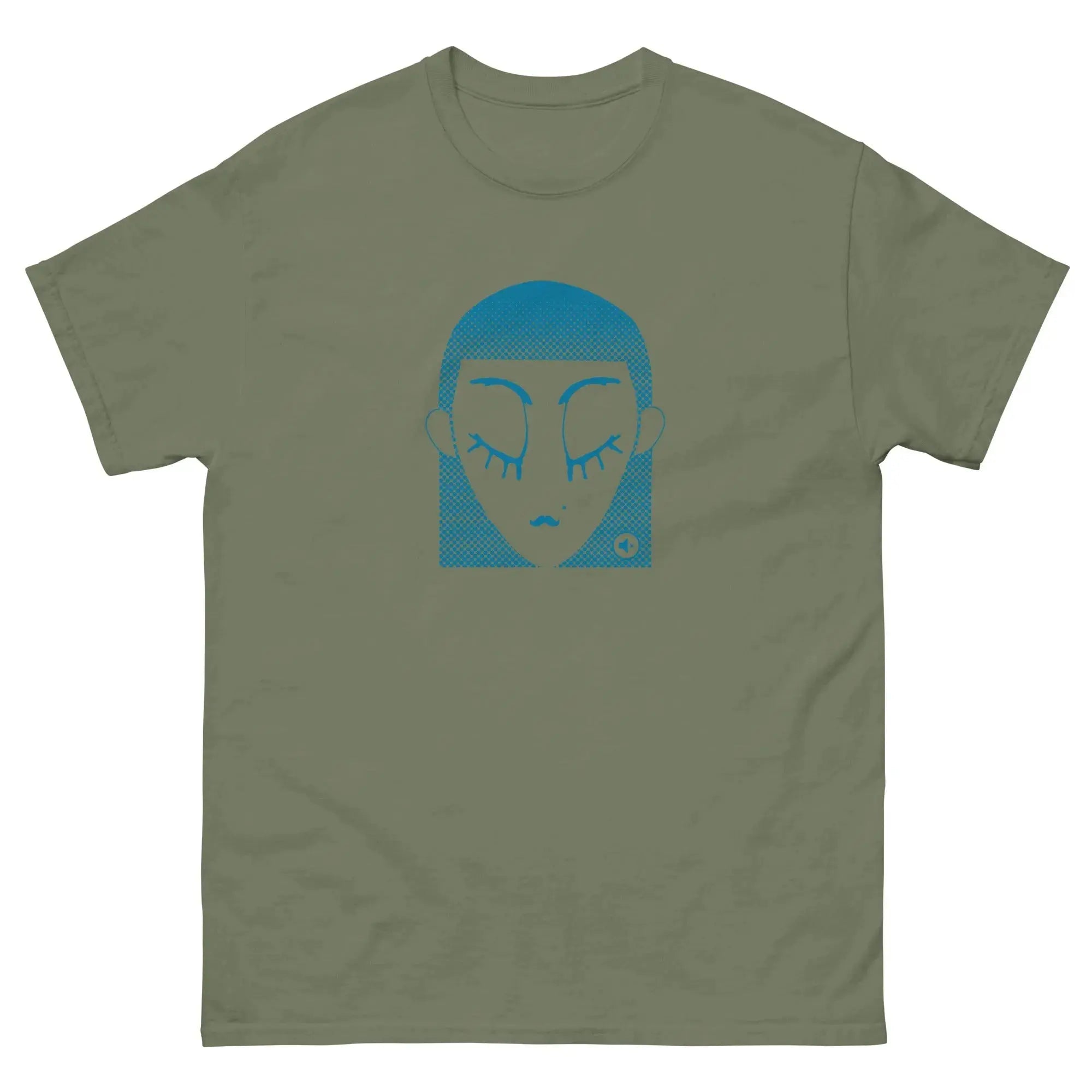 Unisex graphic t-shirt Blue Dot – minimalist streetwear Mute Mode