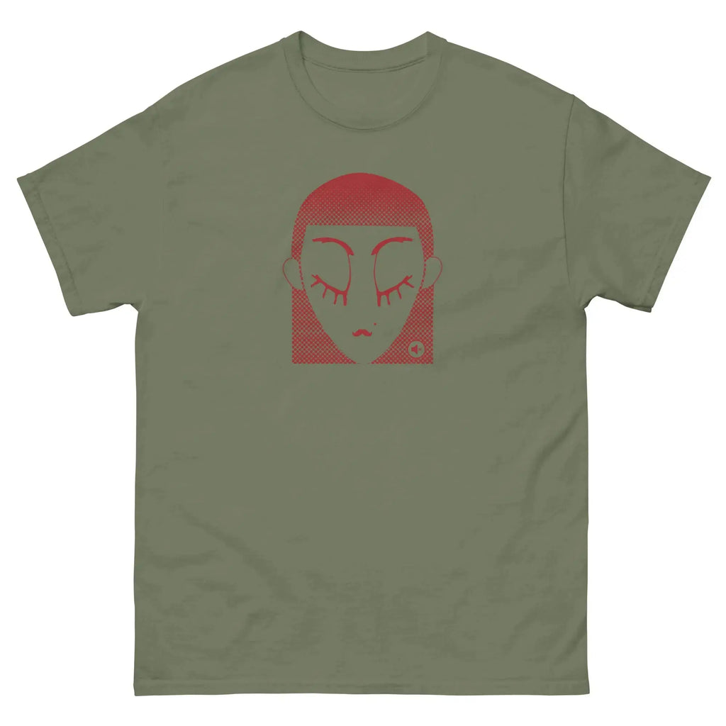 Unisex graphic t-shirt Red Dot – minimalist streetwear Mute Mode