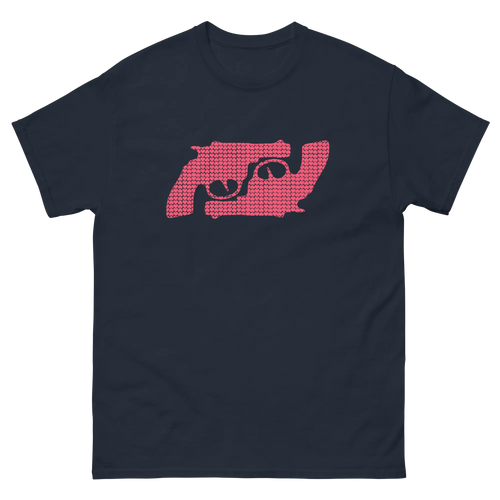 Unisex graphic statement t-shirt | Spooning Pink Hearts - Choose Love, Not Guns - trendsparent_ees