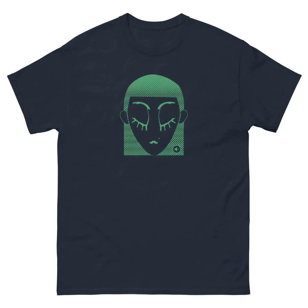 Unisex graphic t-shirt Green Dot – minimalist streetwear Mute Mode