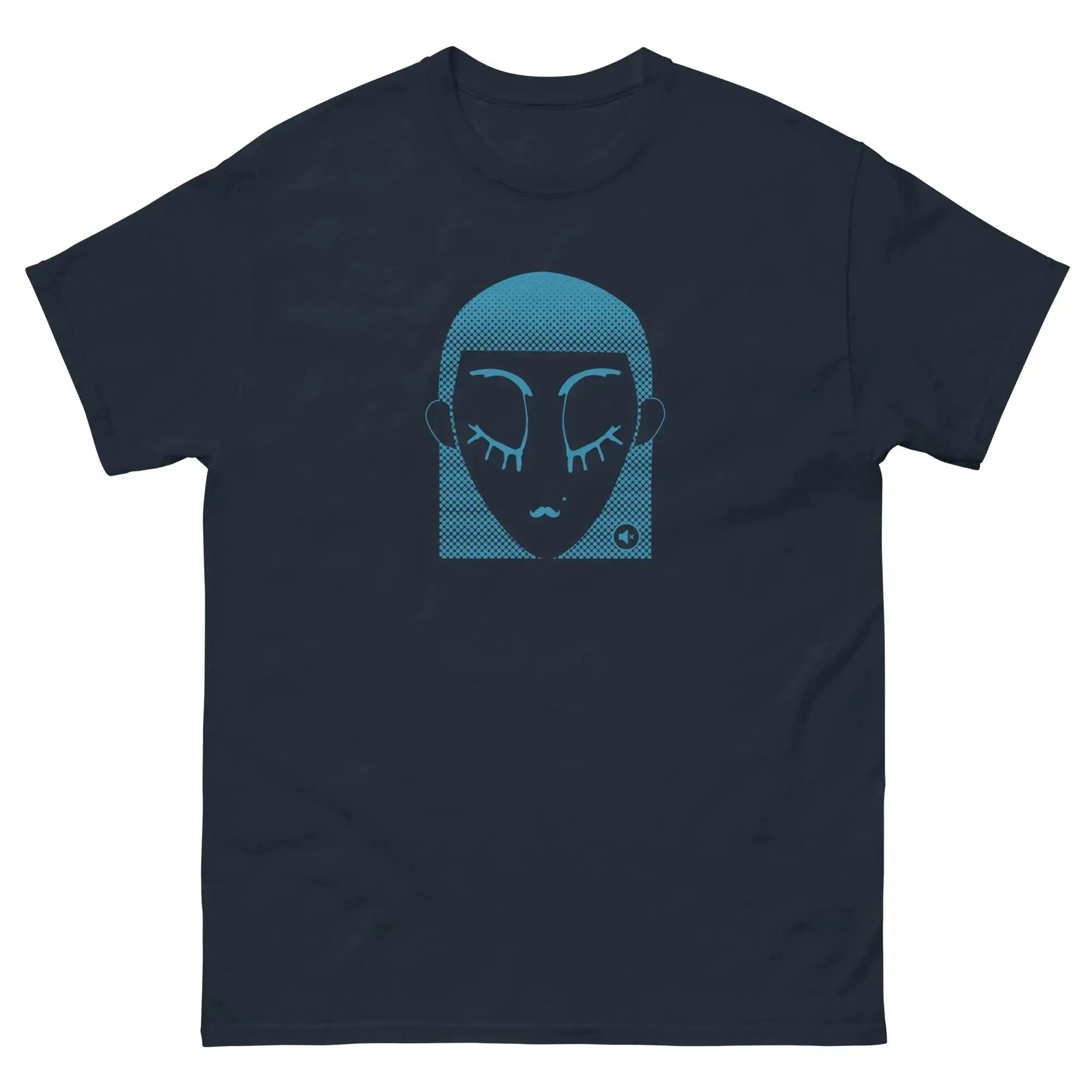Unisex graphic t-shirt Blue Dot – minimalist streetwear Mute Mode