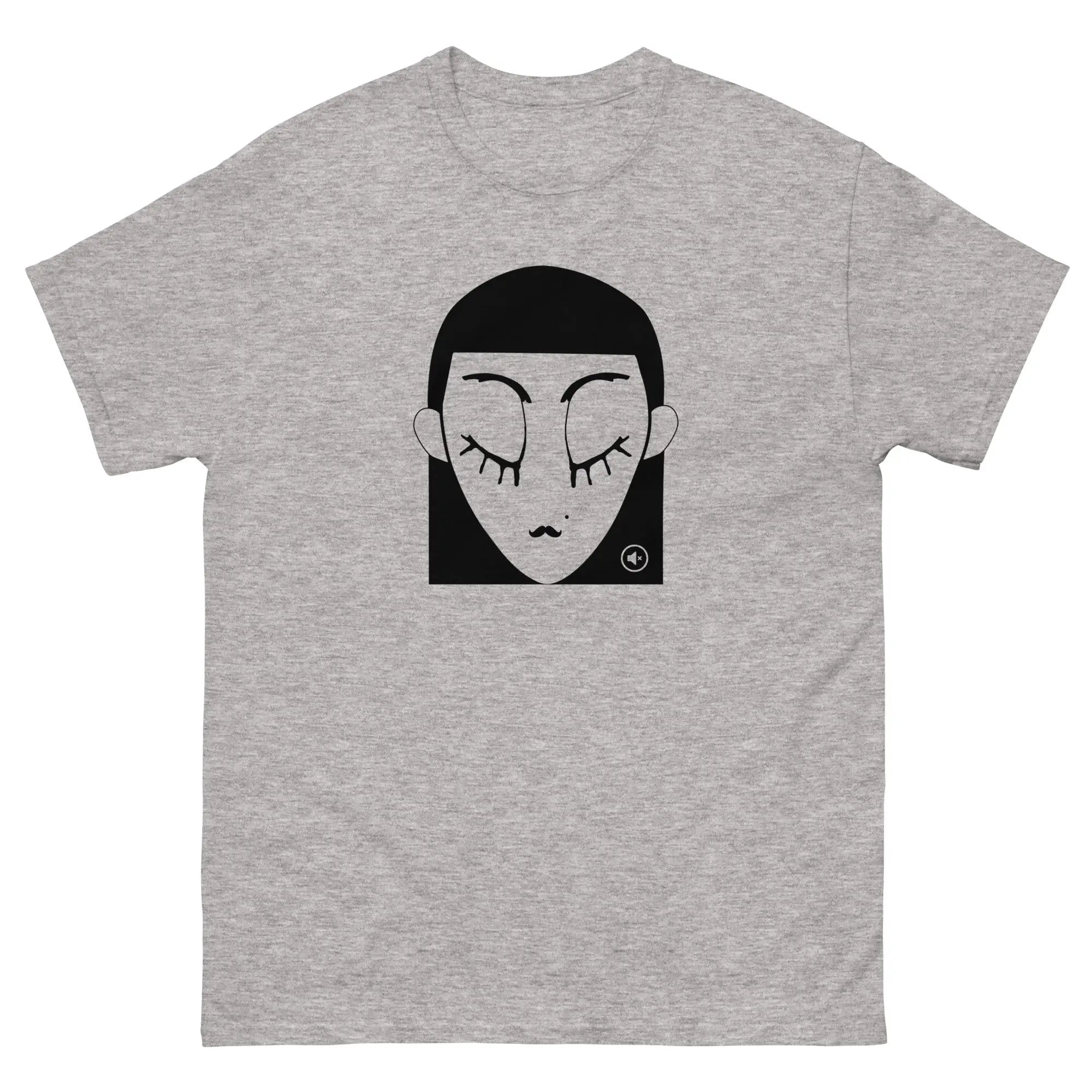 "Unisex graphic t-shirt Plain Black – minimalist streetwear Mute Mode"