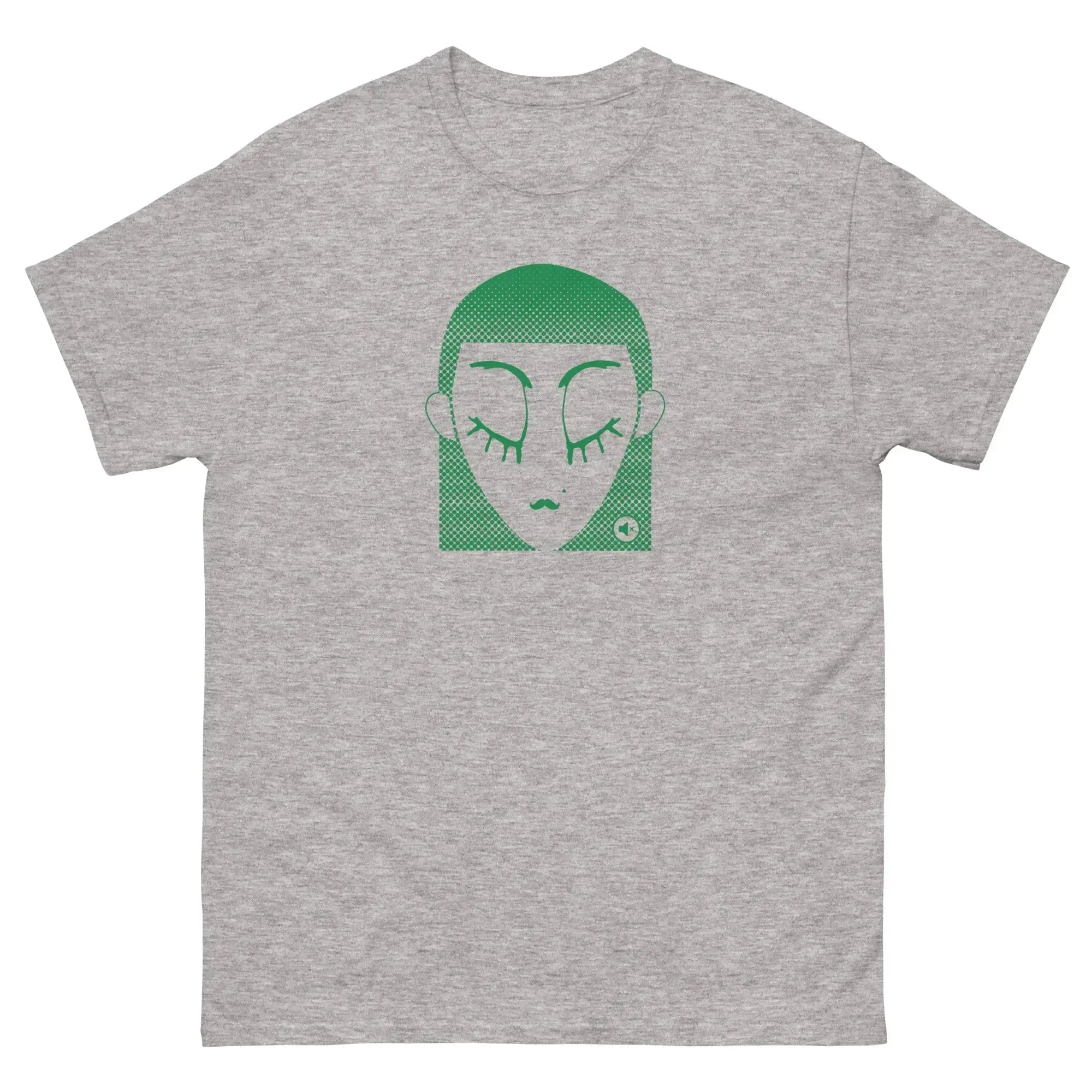 Unisex graphic t-shirt Green Dot – minimalist streetwear Mute Mode