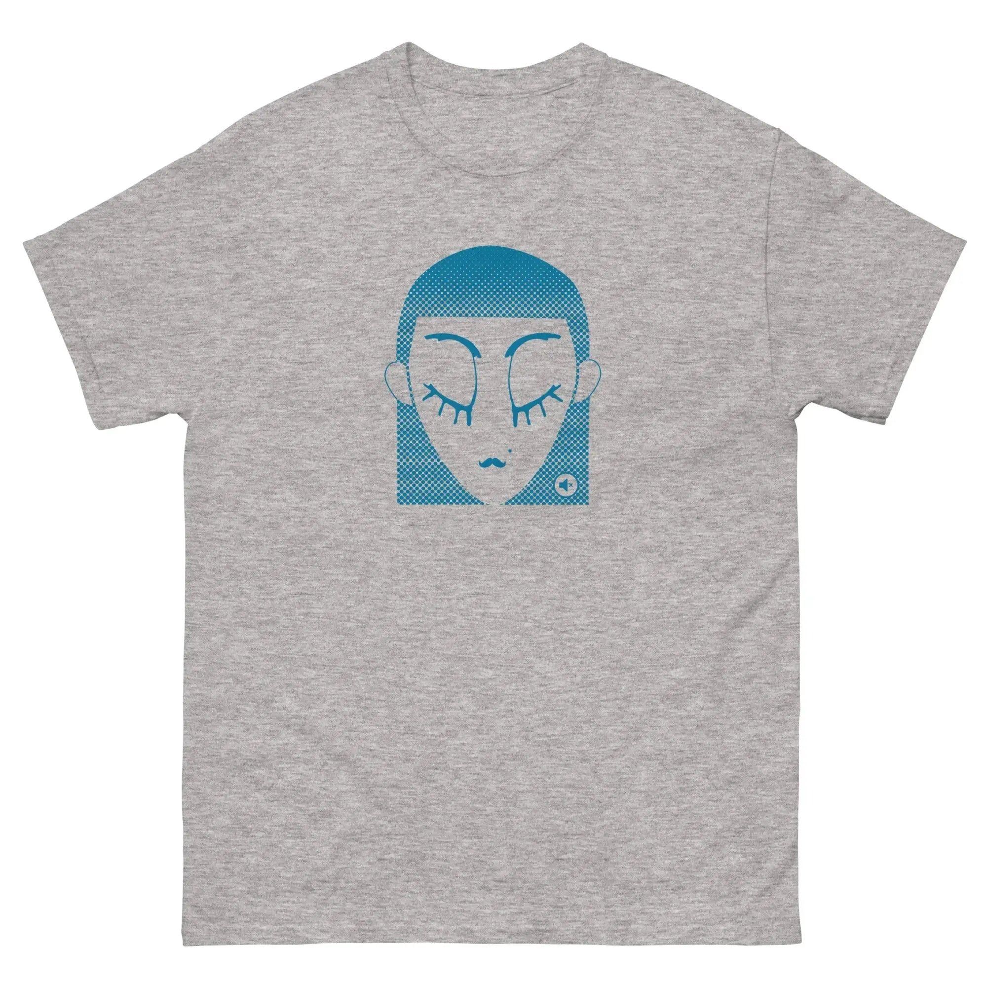 Unisex graphic t-shirt Blue Dot – minimalist streetwear Mute Mode