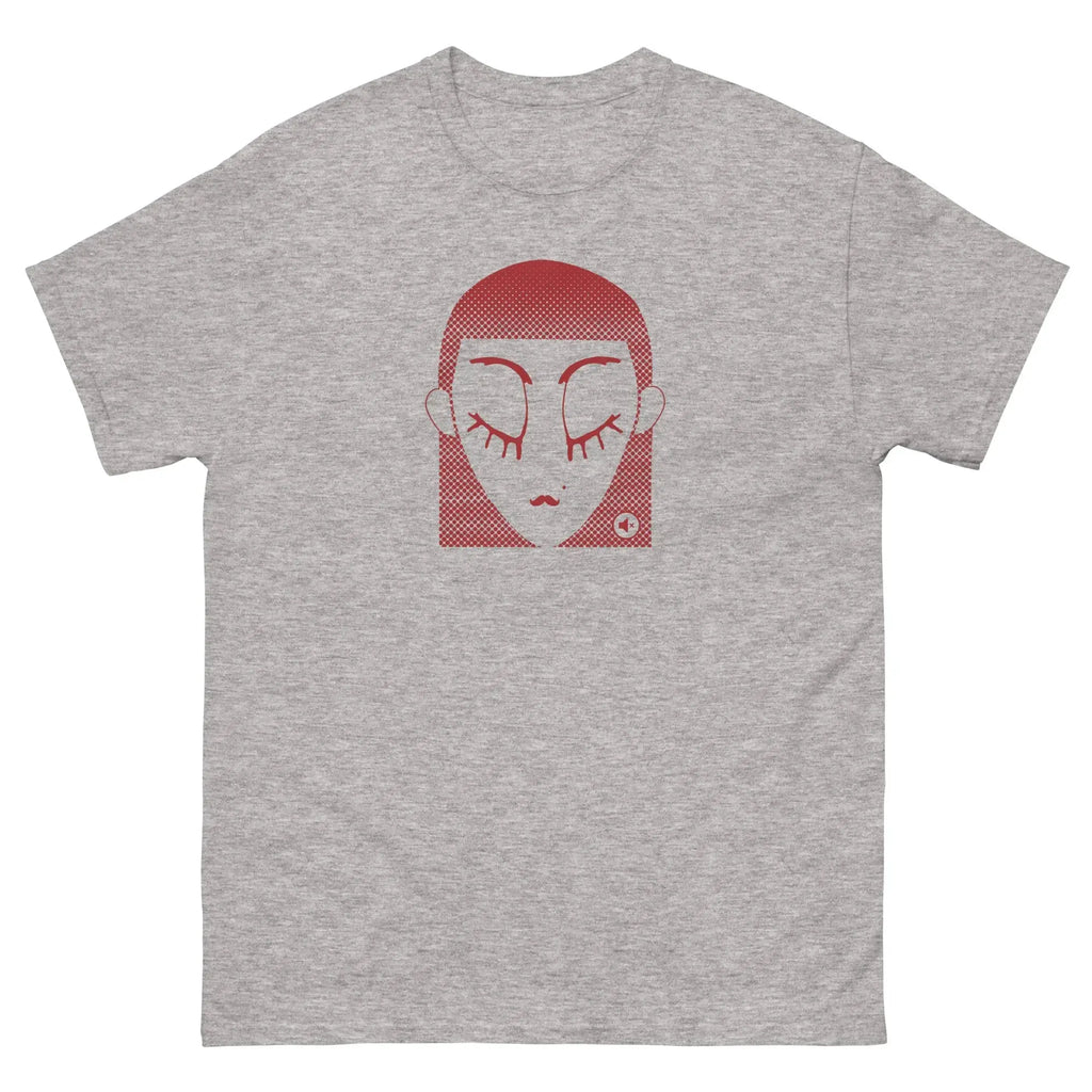 Unisex graphic t-shirt Red Dot – minimalist streetwear Mute Mode