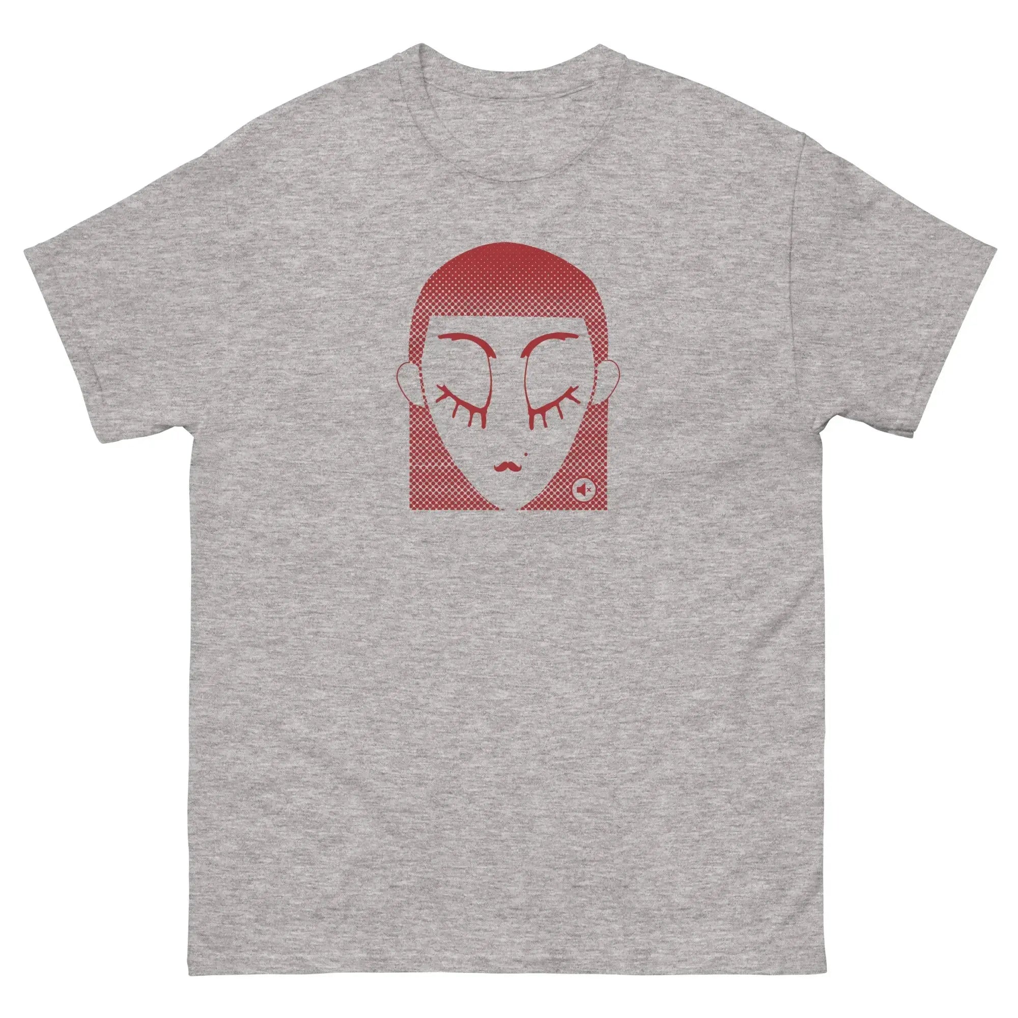Unisex graphic t-shirt Red Dot – minimalist streetwear Mute Mode