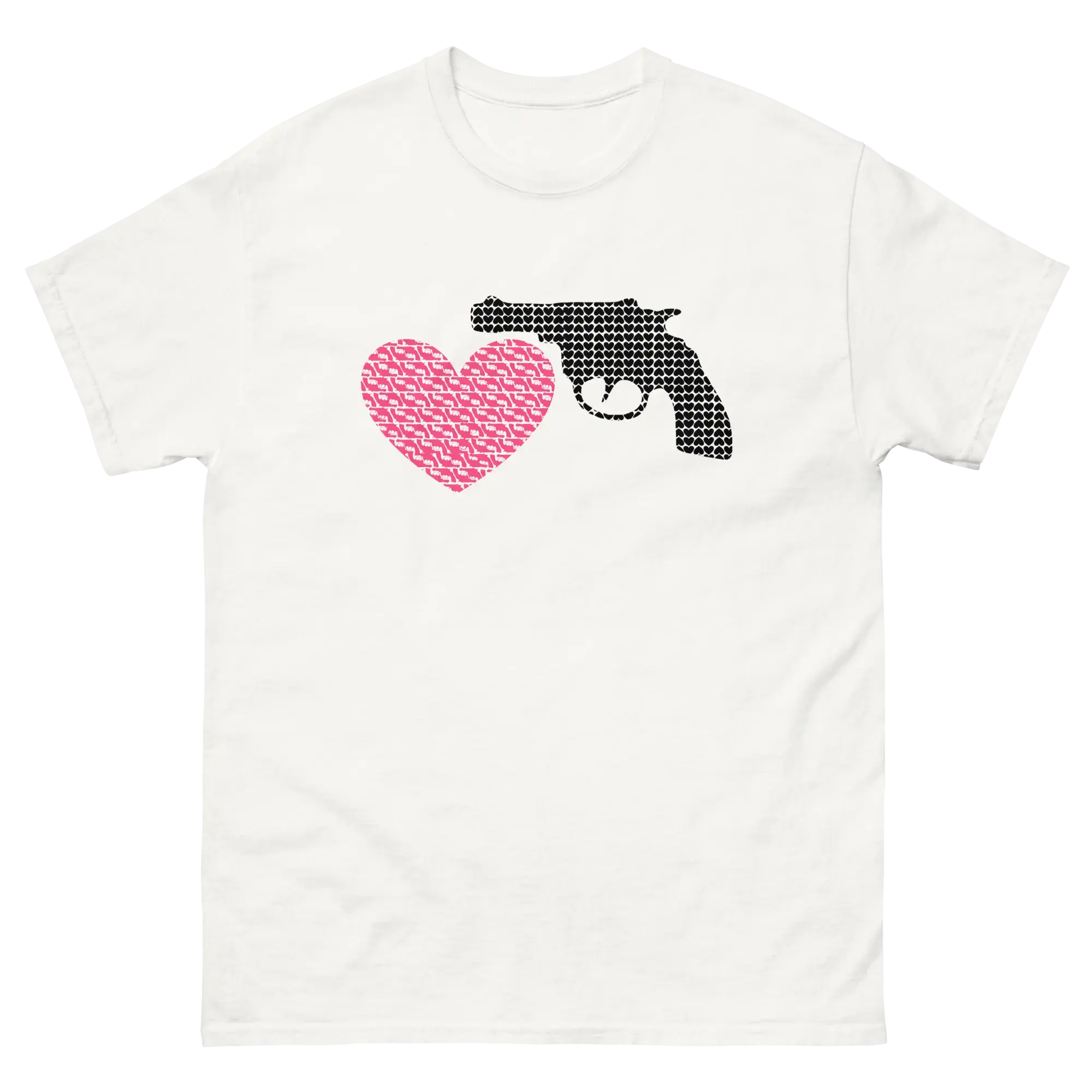 Unisex graphic statement t-shirt | Love Hate - Choose Love, Not Guns - trendsparent_ees