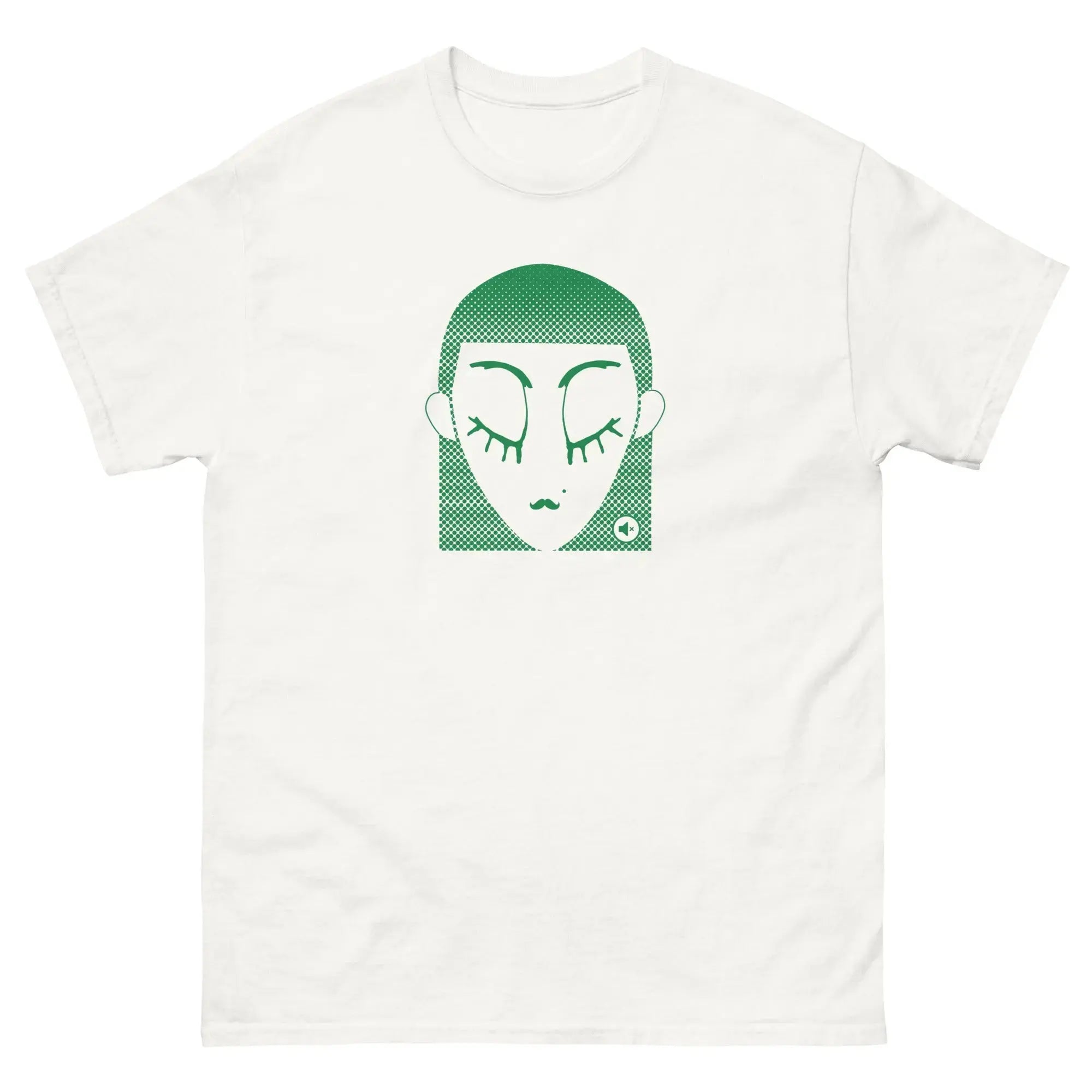 Unisex graphic t-shirt Green Dot – minimalist streetwear Mute Mode