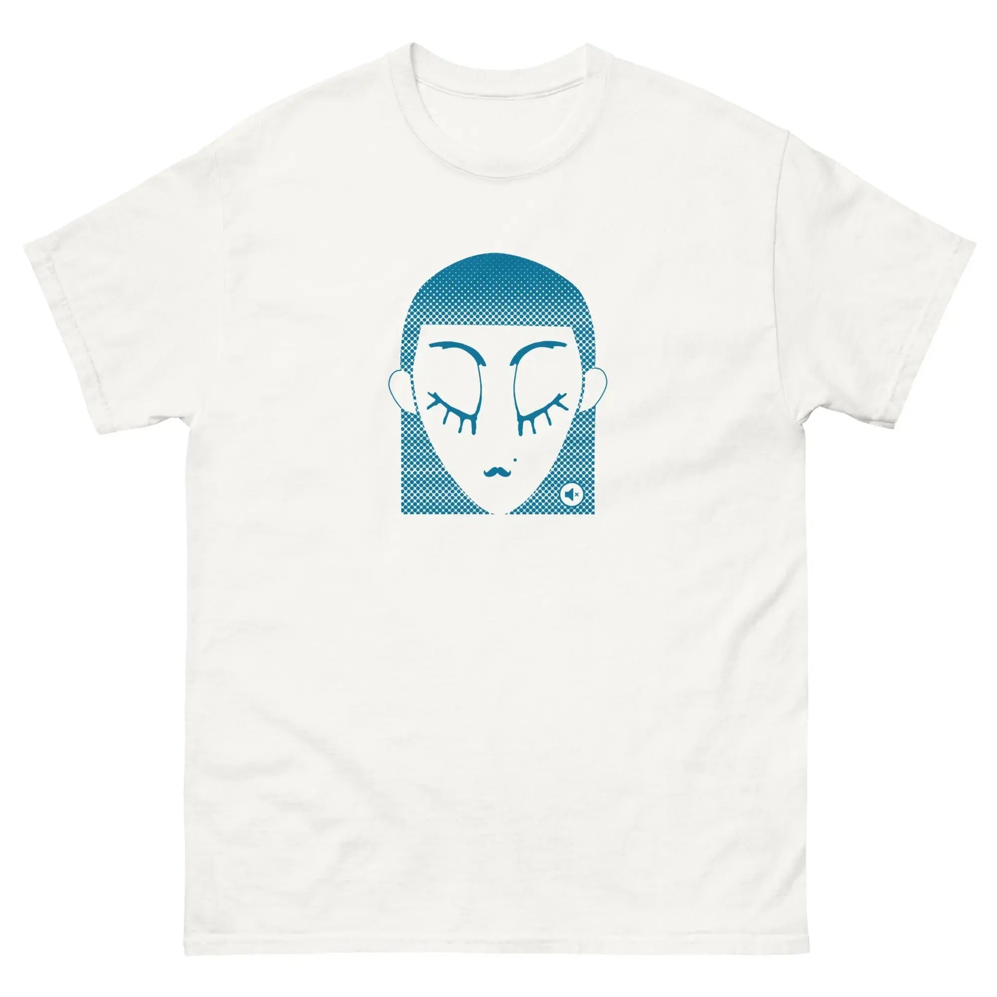 Unisex graphic t-shirt Blue Dot – minimalist streetwear Mute Mode