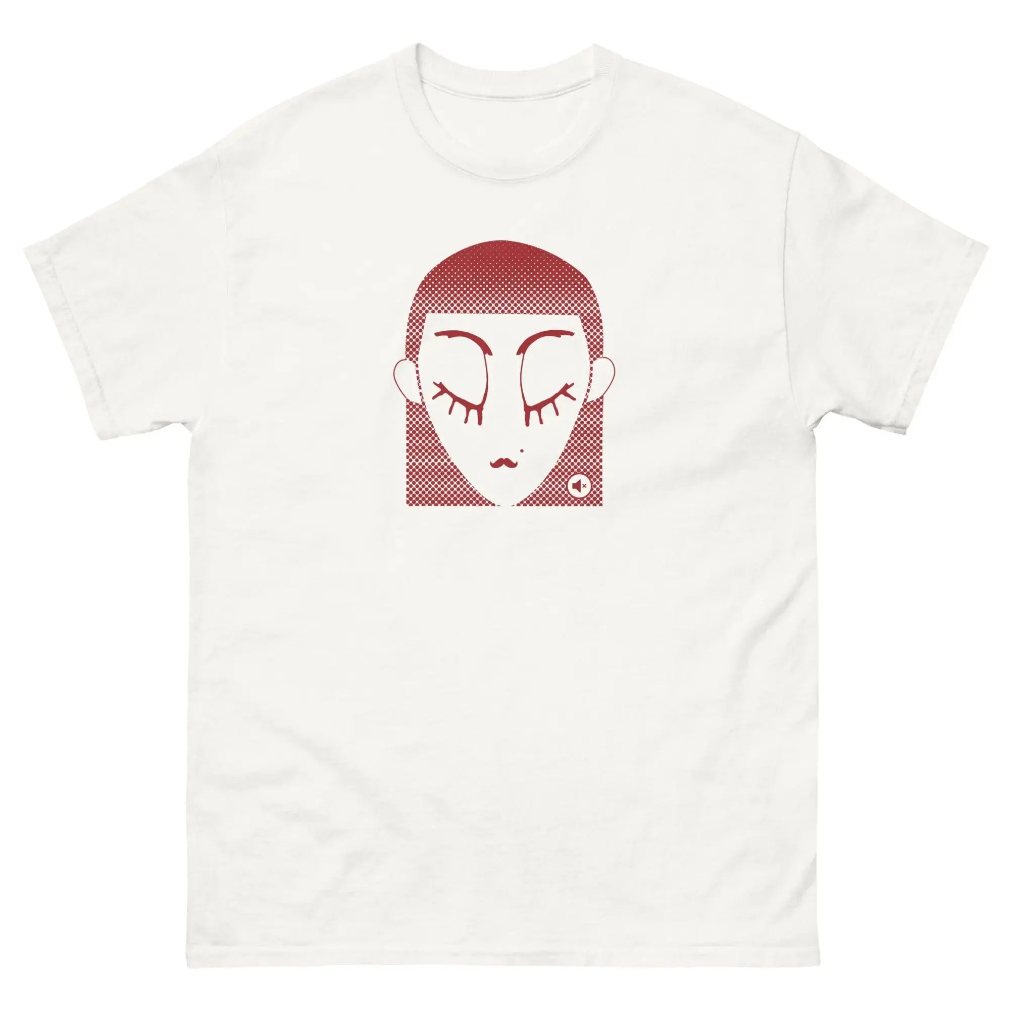 Unisex graphic t-shirt Red Dot – minimalist streetwear Mute Mode