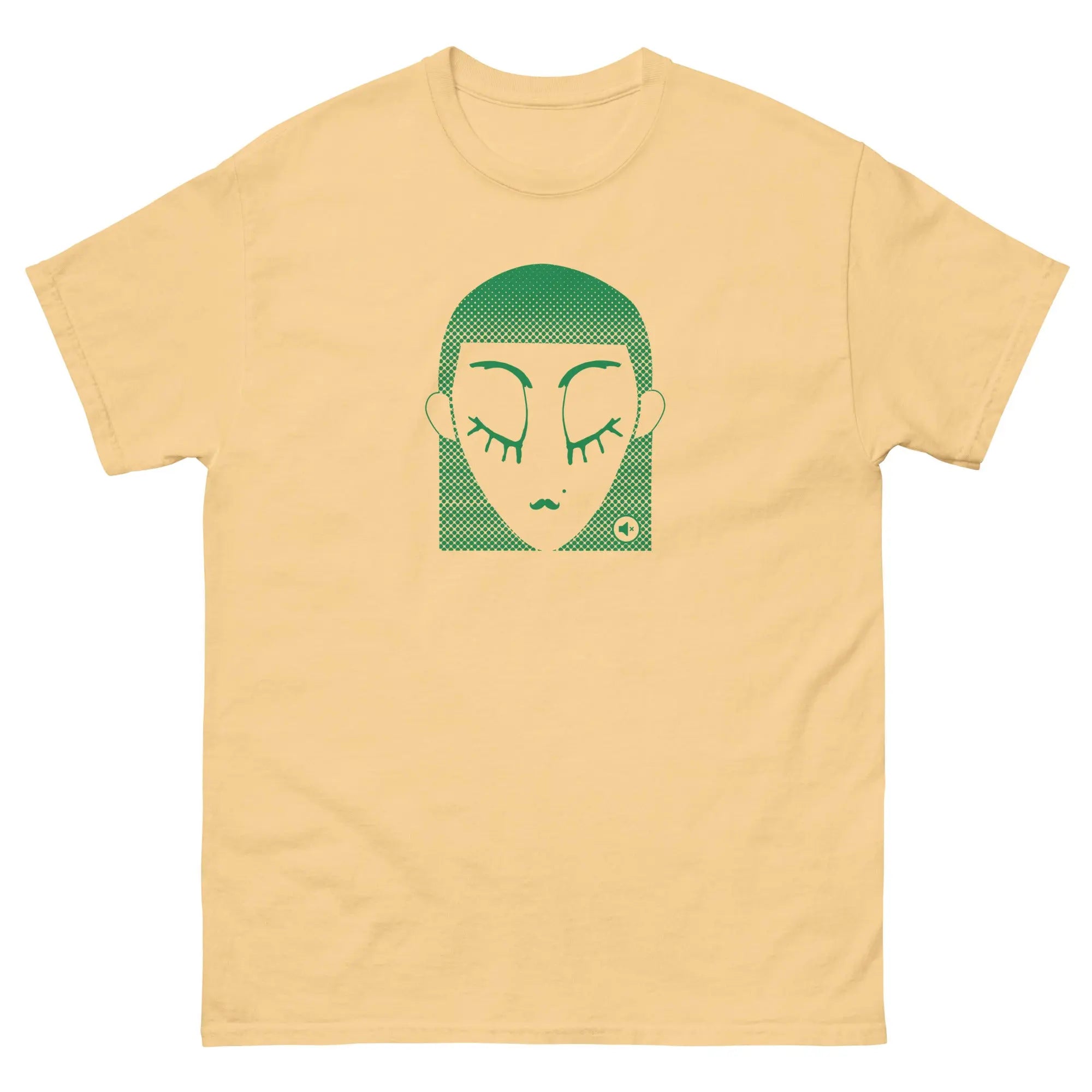 Unisex graphic t-shirt Green Dot – minimalist streetwear Mute Mode